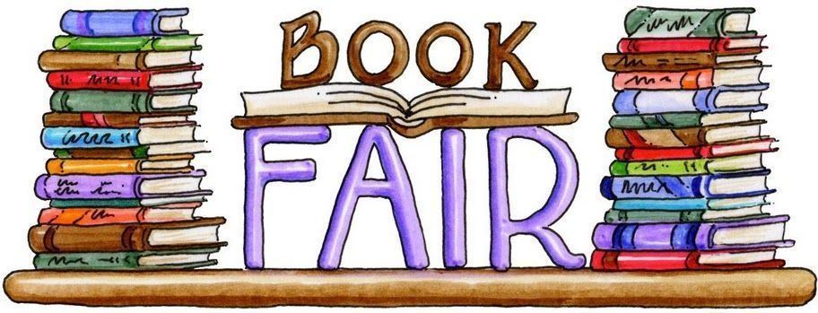  Books stacked with the text "book fair" written in between